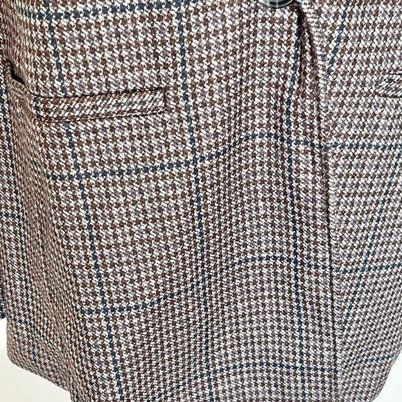 Sanctuary Daily Oxford Blazer Jacket Medium Single Button Plaid Preppy Workday - Picture 7 of 15